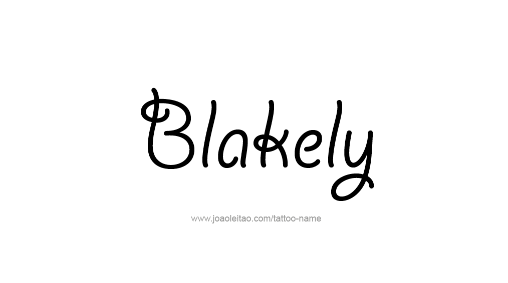 Tattoo Design Name Blakely 