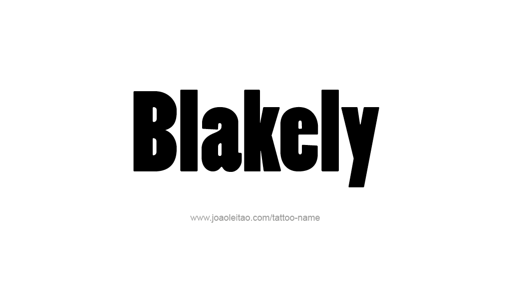 Tattoo Design Name Blakely 