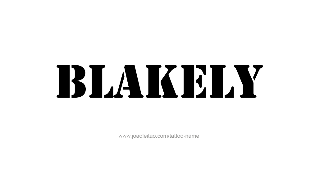 Tattoo Design Name Blakely 