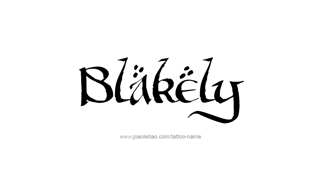 Tattoo Design Name Blakely 