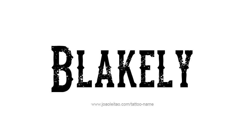 Tattoo Design Name Blakely 