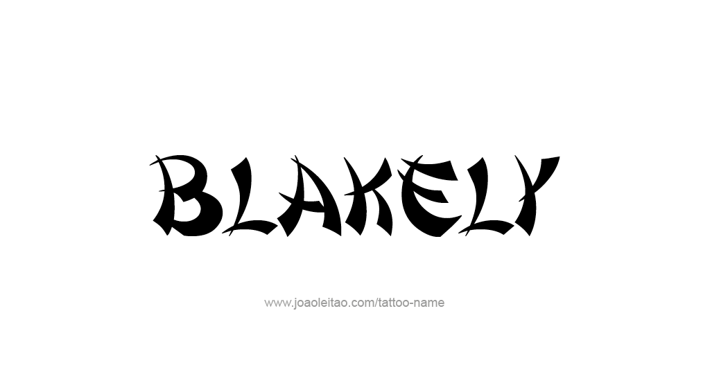 Tattoo Design Name Blakely 