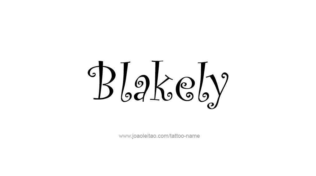 Tattoo Design Name Blakely 