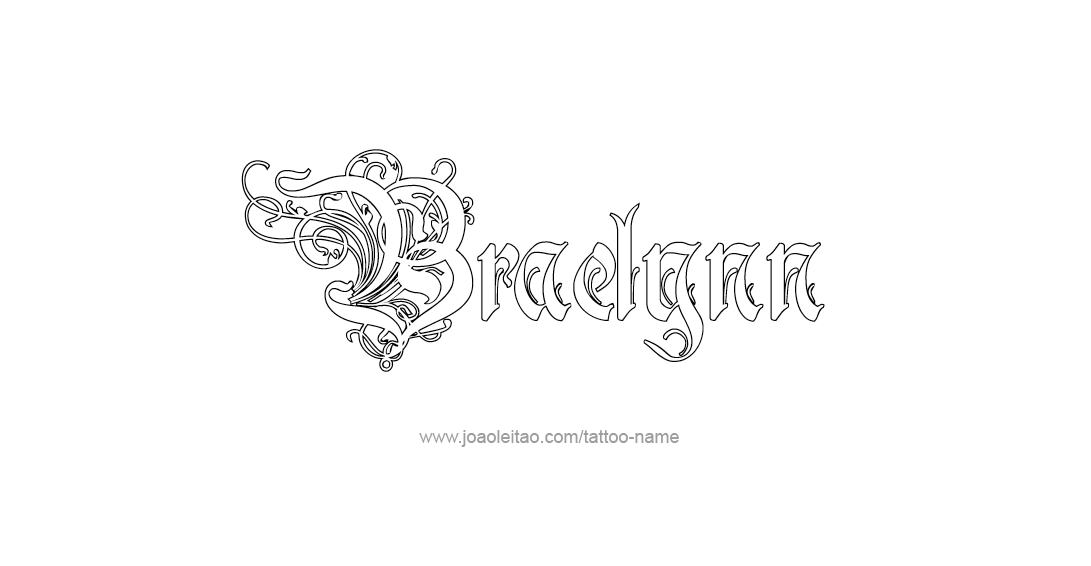 Tattoo Design Name Braelynn 