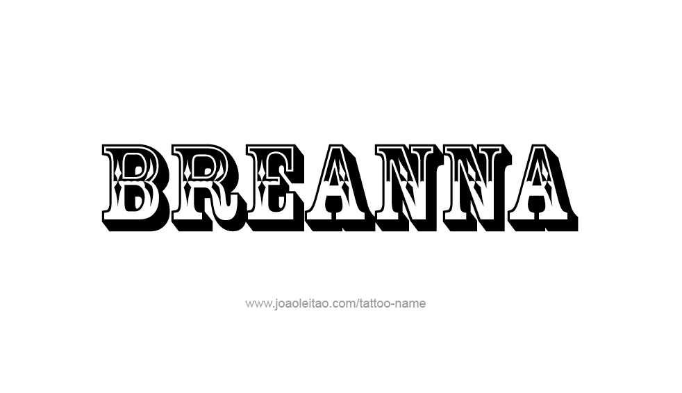 Tattoo Design Name Breanna 