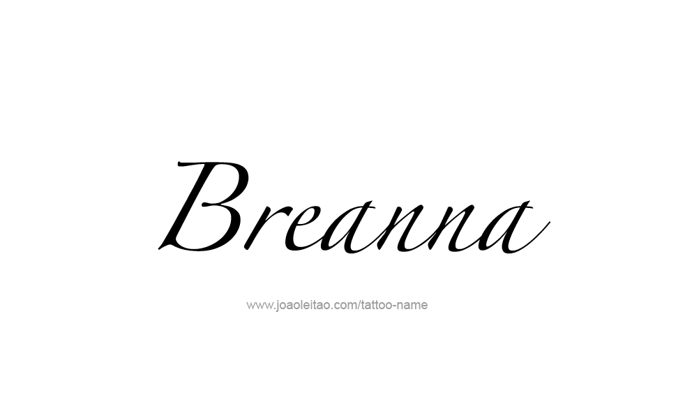 Tattoo Design Name Breanna 