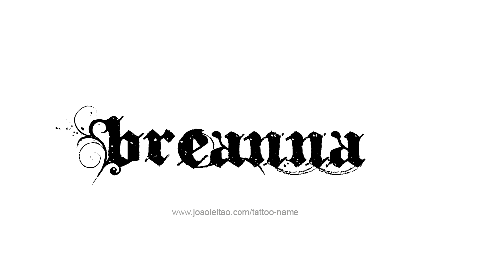 Tattoo Design Name Breanna 