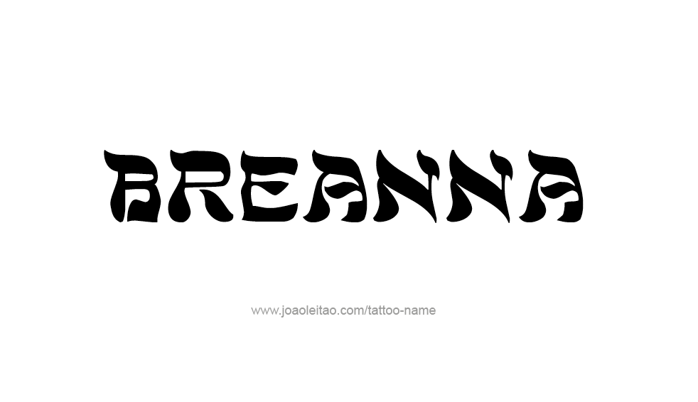 Tattoo Design Name Breanna 