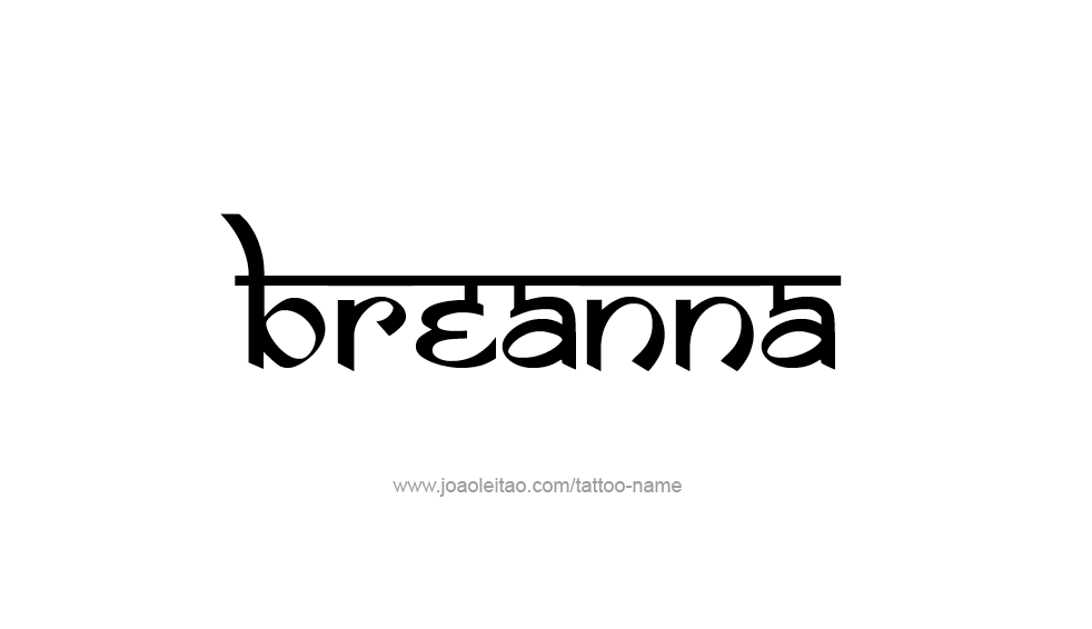 Tattoo Design Name Breanna 