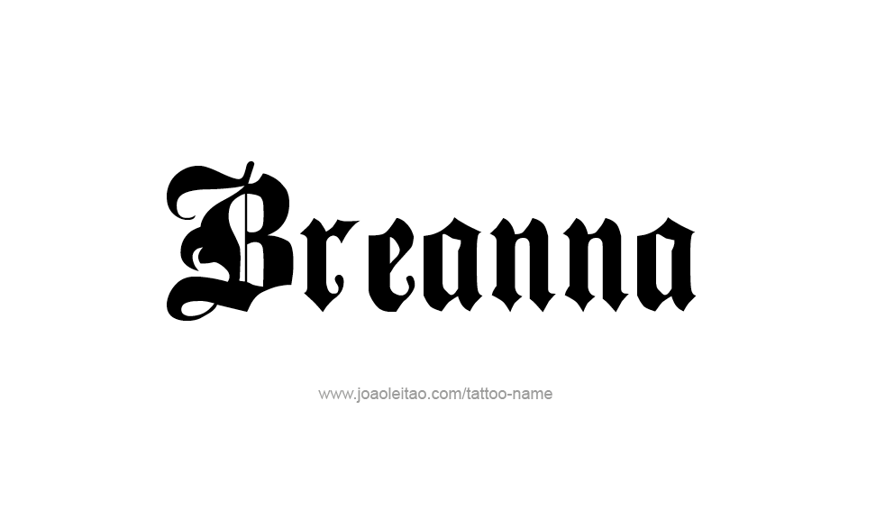 Tattoo Design Name Breanna 