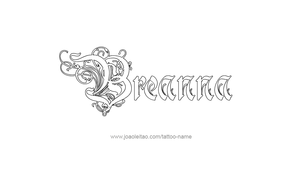 Tattoo Design Name Breanna 