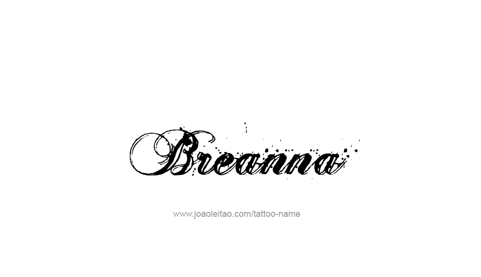 Tattoo Design Name Breanna 