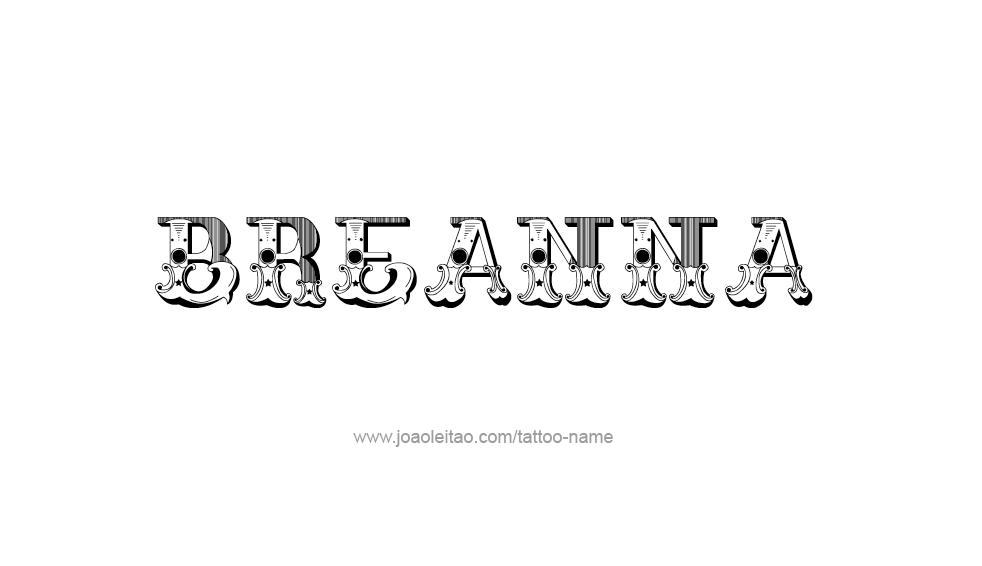 Tattoo Design Name Breanna 