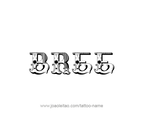 Tattoo Design Name Bree 