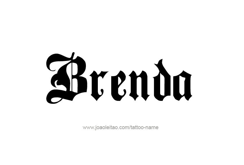 Tattoo Design Name Brenda 