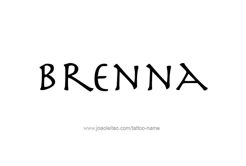 Tattoo Design Name Brenna 