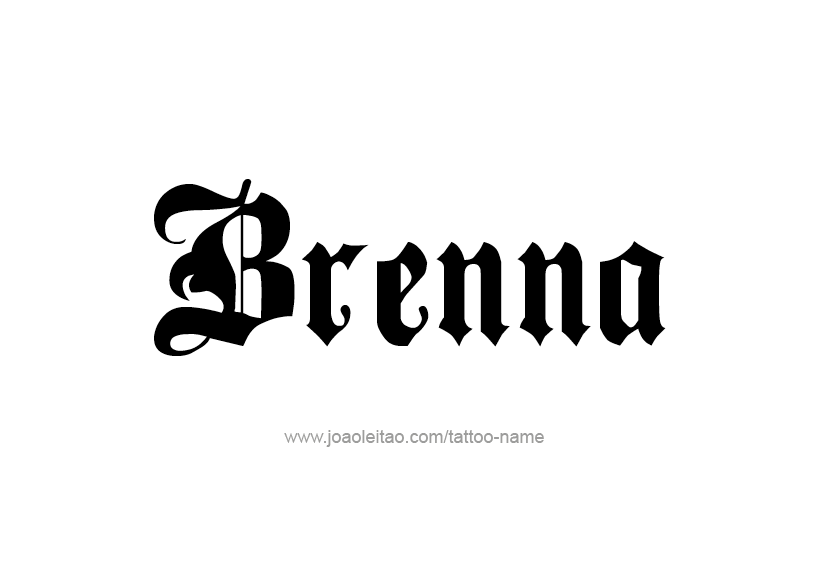 Tattoo Design Name Brenna 