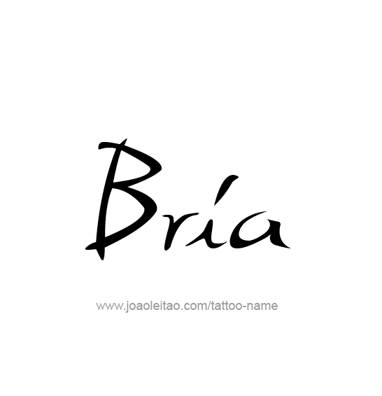 Tattoo Design Name Bria 