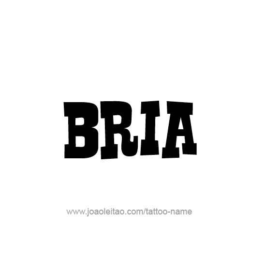 Tattoo Design Name Bria 