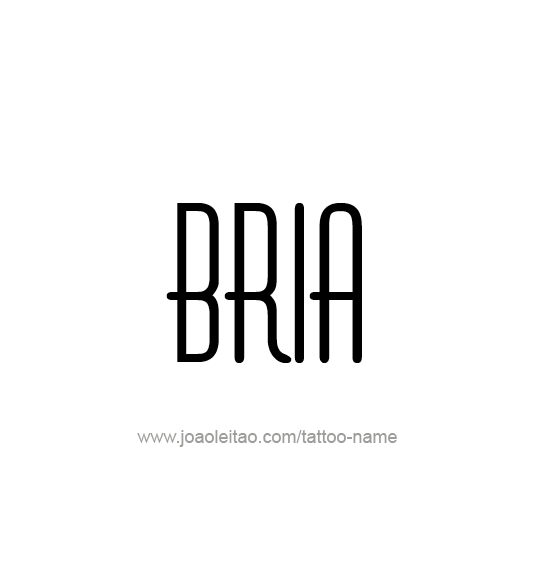 Tattoo Design Name Bria 