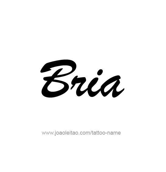 Tattoo Design Name Bria 