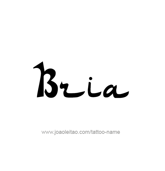 Tattoo Design Name Bria 