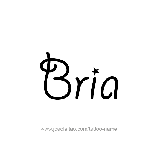 Tattoo Design Name Bria 