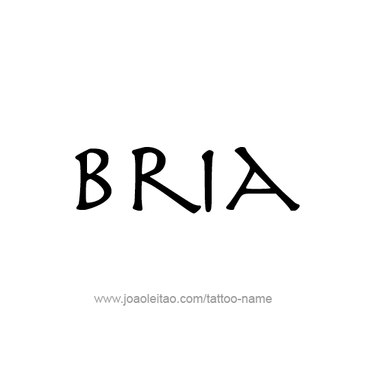 Tattoo Design Name Bria 