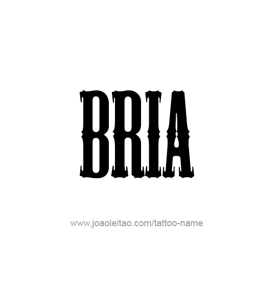 Tattoo Design Name Bria 