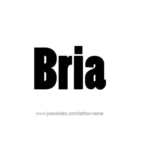 Tattoo Design Name Bria 