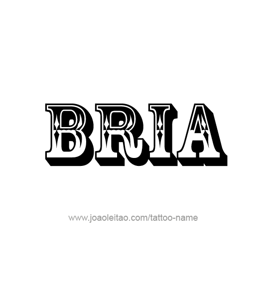 Tattoo Design Name Bria 