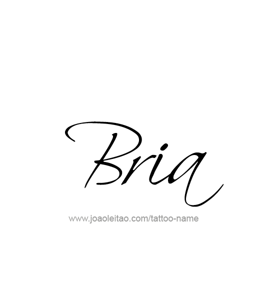 Tattoo Design Name Bria 