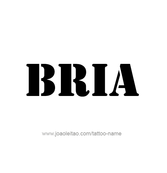 Tattoo Design Name Bria 