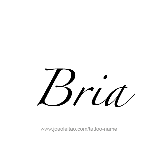 Tattoo Design Name Bria 