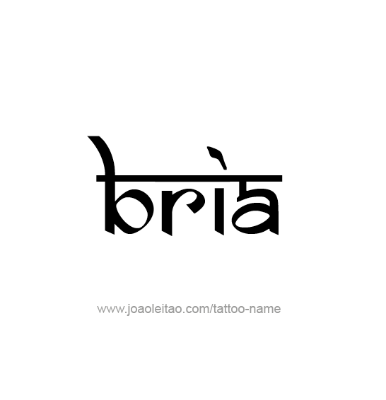 Tattoo Design Name Bria 