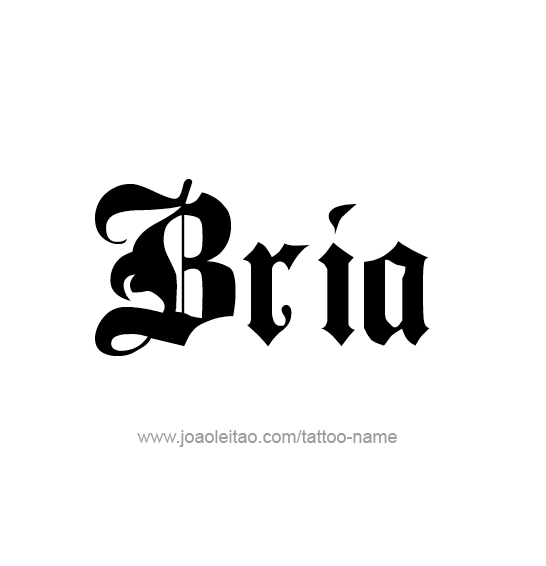 Tattoo Design Name Bria 