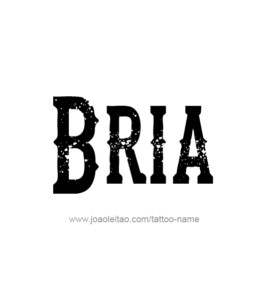 Tattoo Design Name Bria 