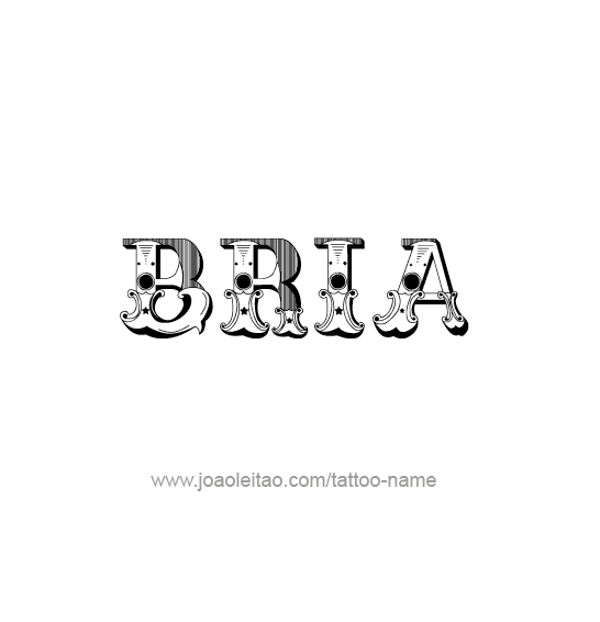 Tattoo Design Name Bria 