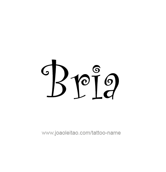 Tattoo Design Name Bria 