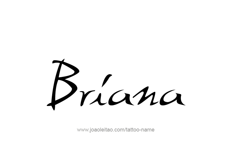 Tattoo Design Name Briana 