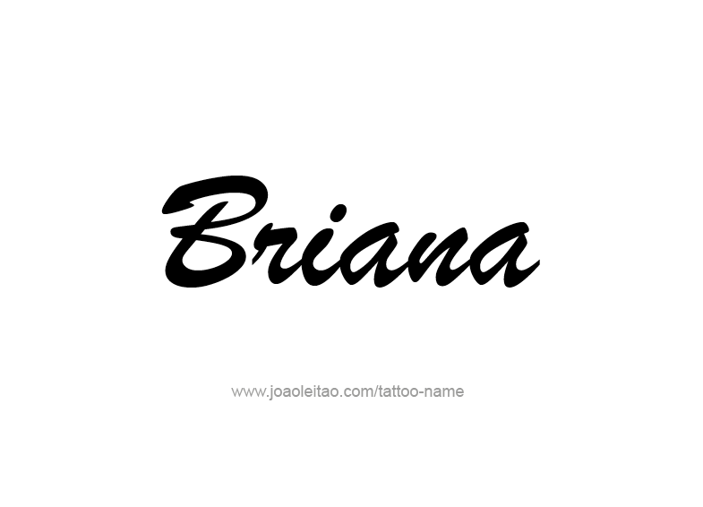 Tattoo Design Name Briana 