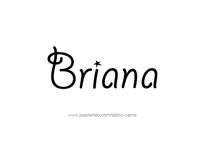 Tattoo Design Name Briana 