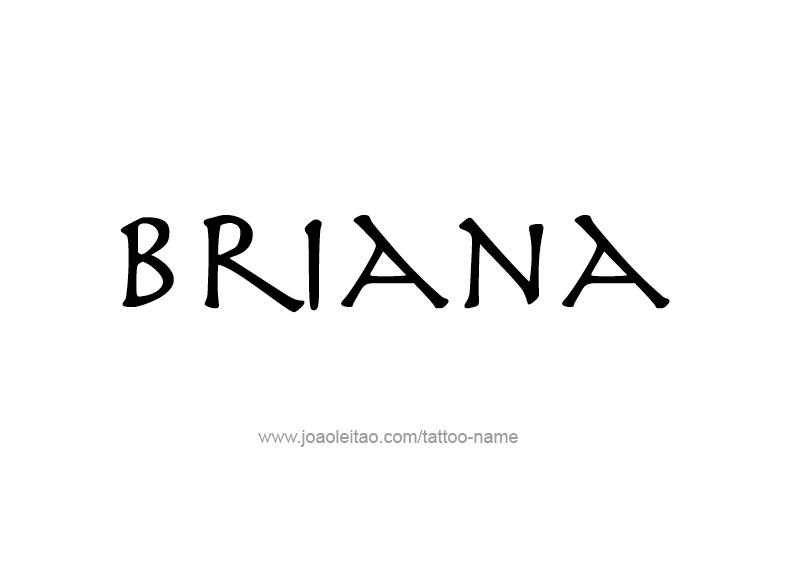 Tattoo Design Name Briana 