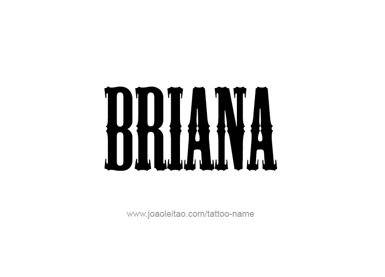 Tattoo Design Name Briana 