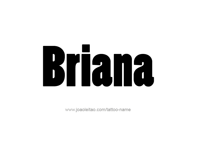 Tattoo Design Name Briana 