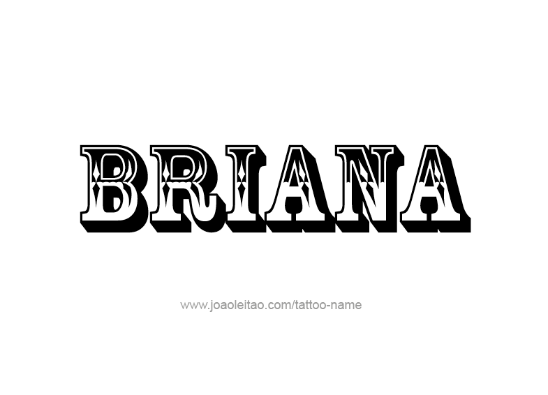 Tattoo Design Name Briana 