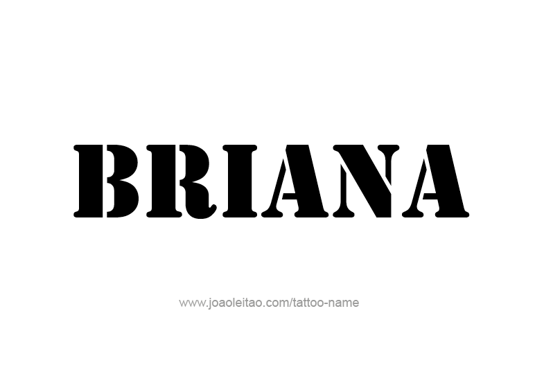 Tattoo Design Name Briana 