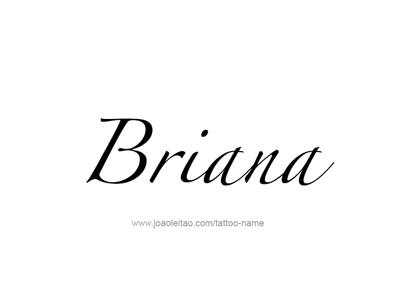 Tattoo Design Name Briana 