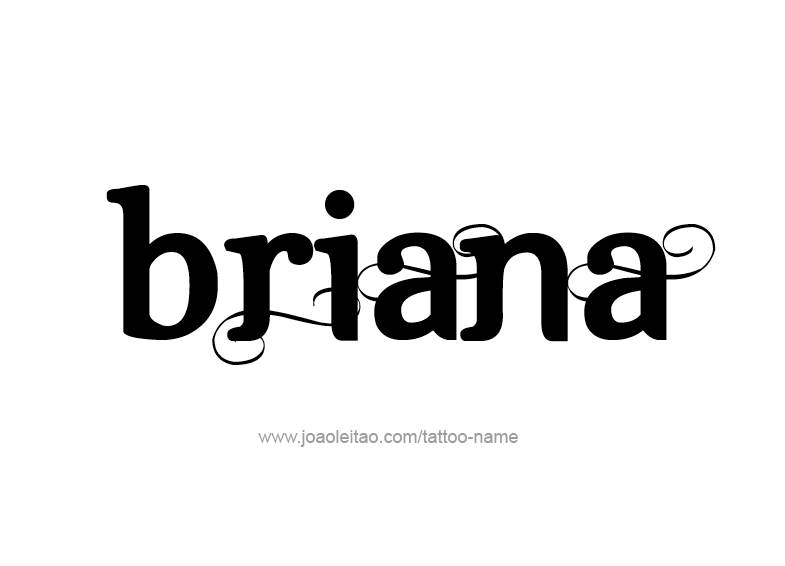 Tattoo Design Name Briana 