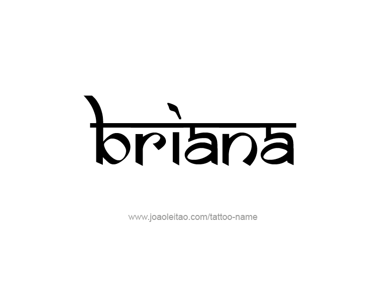 Tattoo Design Name Briana 